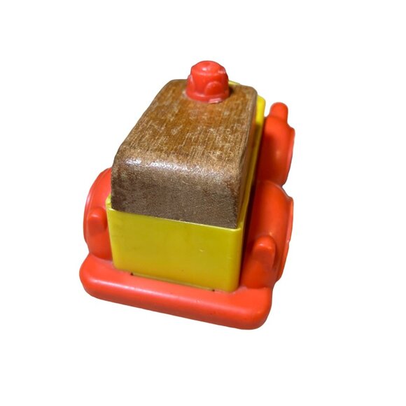 Mattel Preschool Power Putt Putt Fire Engine Rescue Vehicle Wood Plastic 1975 - Picture 4 of 10